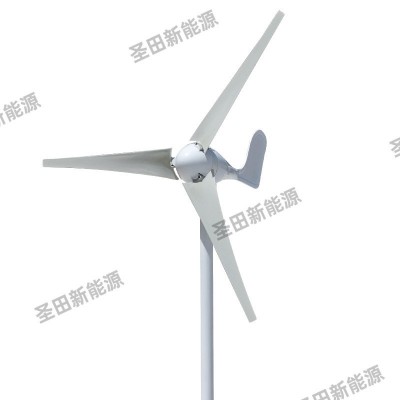 小型风力发电机厂家批发100W24v风光互补太阳路灯山区新能源装饰图5