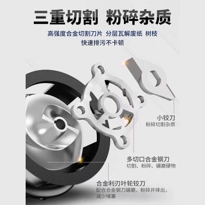 切割式污水泵抽粪泥浆沼气380v工业排污家用大功率化粪池切割泵图3