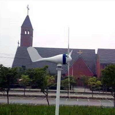 家用3叶片水平轴风力发电机照明路灯配合光伏板风光互补公园景区图2