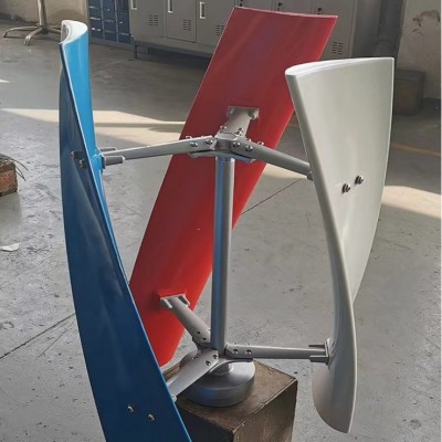 微风启动风力发电机X型垂直轴小型风光互补风力发电机100-600w灯图2