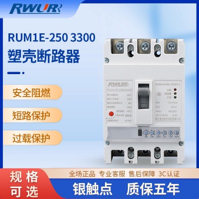 厂家空气开关RUM1E塑料外壳式断路器漏电 可调电子塑壳式断路器图3