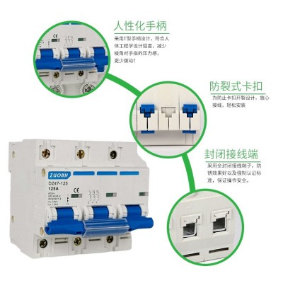 空气开关DZ47-125家用空开1P 2P 3P 4P 小型断路器80A100A 125A图2