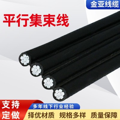 厂家定制平行集束线 四芯绞合架空绝缘电线电缆 加工定制规格多样图2