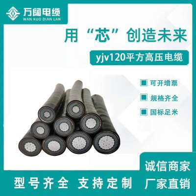 定制10KV单芯铝芯高压电缆YJLV/YJLV62国标铝芯高压电缆