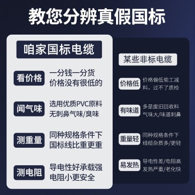 国标电线YJV3芯铜芯电缆4 6 10 16 25 35平方工业家用 低压电缆线图2