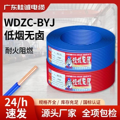 国标低烟无卤阻燃电线WDZC-BYJ1.5 2.5 4 6 10平方铜芯家装电缆线图2