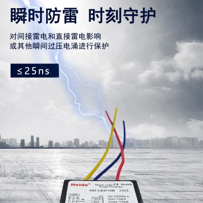 LED路灯防雷器浪涌保护器10KA灯具电涌保护器电源避雷器厂家批发图2