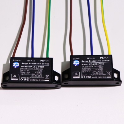 TUV认证路灯防雷器浪涌保护器LED避雷器并联10KV防雷器 LED电涌保图2