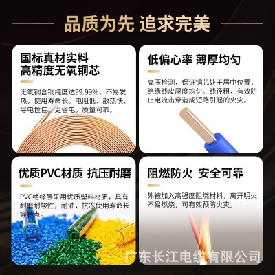 阻燃ZC-BV线1/1.5/2.5/4/6/10平方纯铜芯防火工地单芯国标硬电线 1卷图2