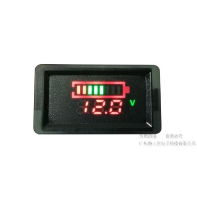 二线电动电瓶车电量电压显示表防水 电瓶表 铅酸锂电池电量双显示图5