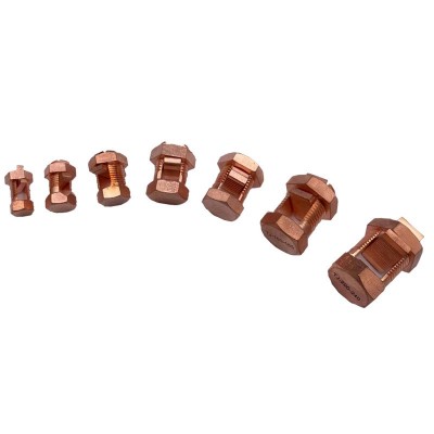 TJ开口铜螺栓 电缆分支接线夹copper bolt clamp六角头 电力金具图5