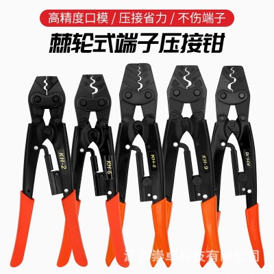 YTH-6/8压线钳冷压端子 裸端子圆叉形开口铜鼻子电工棘轮压接线钳图3