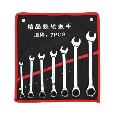 快速棘轮扳手72齿两用梅花开口呆扳手自动省力汽车修理工具套装图4