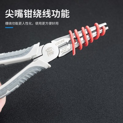 7寸尖嘴钳工业级多功能尖嘴钳电工专用工具省力不锈钢尖嘴钳子图3