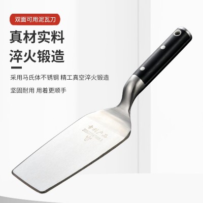 现货厂家直销不锈钢直柄弯柄砖刀泥刀双面砖刀砌墙工具泥工工具图2