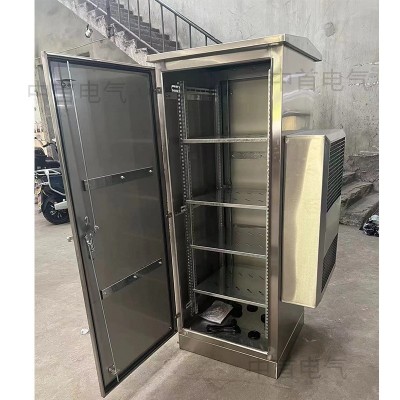 户外空调一体化不锈钢网络机柜防雨弱电柜智能通讯恒温空 调机柜图3