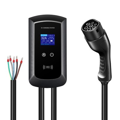 新能源汽车充电桩器枪家用type 2 欧标22KW壁挂式32A防护UL94V-0图2