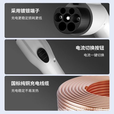 新能源电动汽车充电枪器随车便携式免接地家用比亚迪特斯拉五菱图3