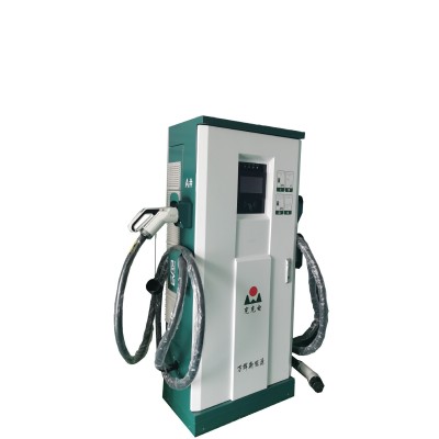 万辉新能源车80KW双枪立式直流充电桩扫码刷卡快速充电桩商用厂家图2
