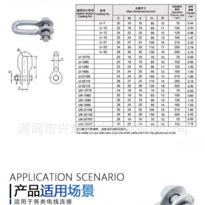 U型挂环U-1695怎么把耐张型金具串连接起来图3