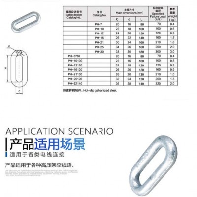 35kv风电场用连接金具串，悬垂绝缘子金具串延长环PH-12120图5