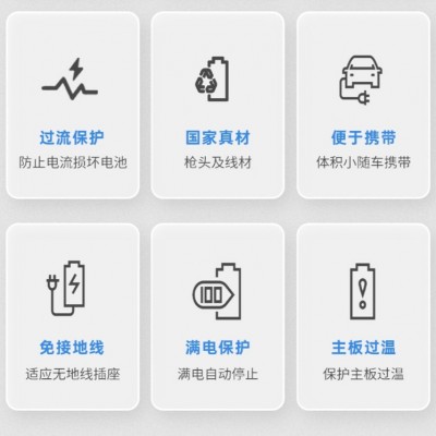 新能源充电枪器桩电动汽车随车充家用便携式免接地线比亚迪特斯拉图4