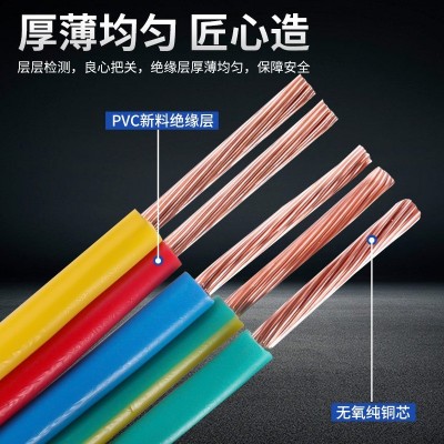 昆能电缆BV系列16平方家装电源线单股硬线铜芯电力电缆电线家装户图2
