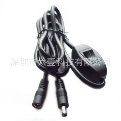 DC公母电源线5.5x2.1/2.5mm直流电带开关12V电机安防监控延长线图5