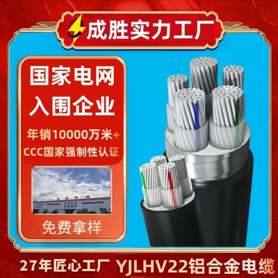 YJLHV22铠装铝合金电缆 国标地埋2 3 4 5芯10-630平方三相电缆图2