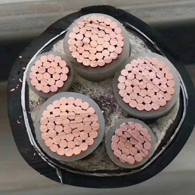 YJV22铠装电缆线5芯400平方3+2带铠地埋铜芯电缆3*400+2*240铜线