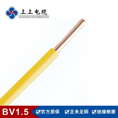 上上电缆BV系列1.5/2.5/4/6平方聚氯乙烯绝缘铜芯线单股电线图3