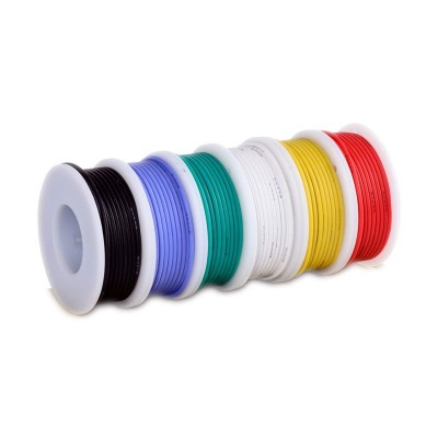 跨境DIY盒装电线六色10M 特软高温硅胶线18AWG~30AWG