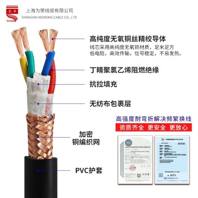 TRVSP高柔性双绞屏蔽拖链电缆2-24多芯伺服编码器信号传输电线缆图3