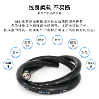 RVVP伺服务器系统电缆供应编码专用线屏蔽纯铜耐油磨高柔抗拉阻燃图5