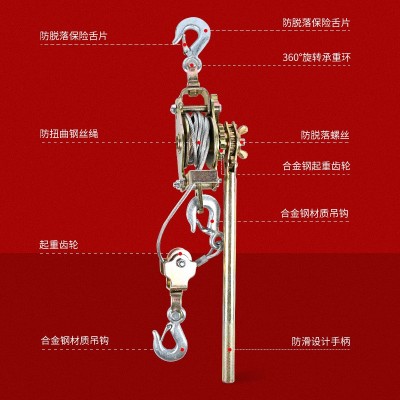 多功能紧线器电力施工日式紧线器钢丝绳拉紧器电工伐木工收紧器图2