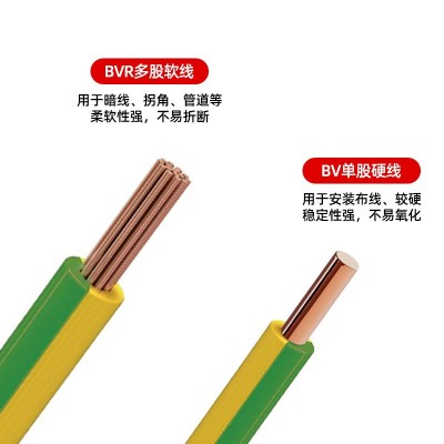 BV线家用单芯硬线家装布电线 国标纯铜阻燃BVR多股软线铜芯线缆图4