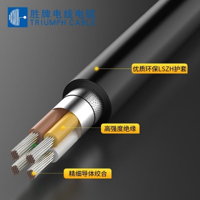 胜牌低烟无卤LSZH屏蔽电线LIHCH 2 3 4 5*0.35护套电缆线现货图3