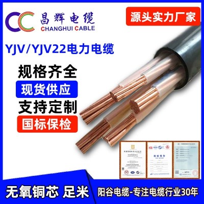 厂家供应阳谷国标5芯电缆线 YJV5*16平方电力电缆YJV5*10铜芯电缆