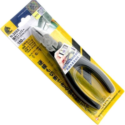 原装正品日本KEIBA马牌N-206S电工斜咀钳150mm电缆断线剥皮钳子图2