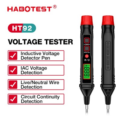 HABOTEST HT92电笔智能测电压测断线零火线数显电工感应试电笔