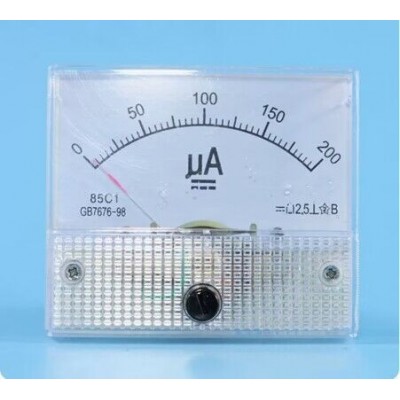 85C1指针式直流微安表50UA 100UA 200UA 500UA 机构指针表头