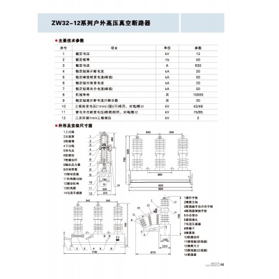 北强电力 供应ZW32-12系列 户外高压真空断路器12KV 配电设备厂家图4