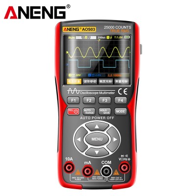 ANENG 手持数字示波器万用表高精度三合一双通道示波表信 号发生器图5
