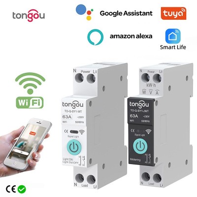 Tuya涂鸦智能开关WiFi断路器远程无线遥控手机控制智 能家居跨境