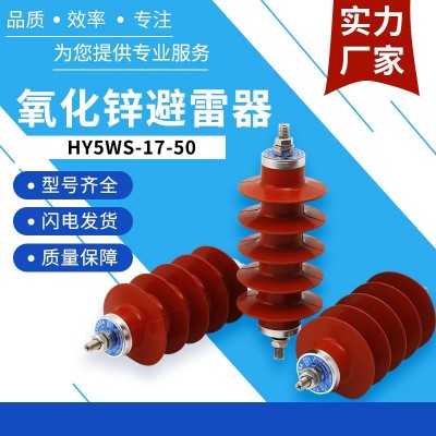 10KV高压氧化锌避雷器HY5WS-17/50雷区专用防雷器网安电气