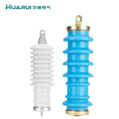 10kv陶瓷金属氧化锌避雷器 Y5WS-17/50FT高压高压蓝色 白色广东型图5