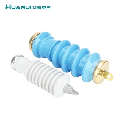 10kv陶瓷金属氧化锌避雷器 Y5WS-17/50FT高压高压蓝色 白色广东型图2