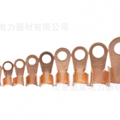 行家选OT加厚紫铜接线端子开口铜鼻子冷压接线端连接器电缆开口鼻图3