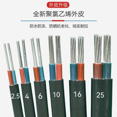 国标2芯3芯电缆线铝芯家用户外电线2.5 4 6 10 16 25平方铝线护套图2