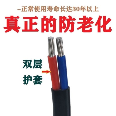 国标2芯3芯电缆线铝芯家用户外电线2.5 4 6 10 16 25平方铝线护套图3
